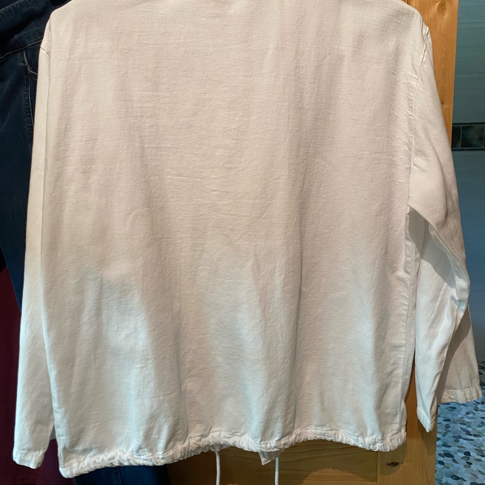 White linen/twill Jacket - Picture 3 of 9